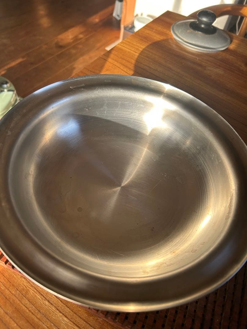 ステンレス製タジン鍋 木製ノブ付き　TOKYOクラフト