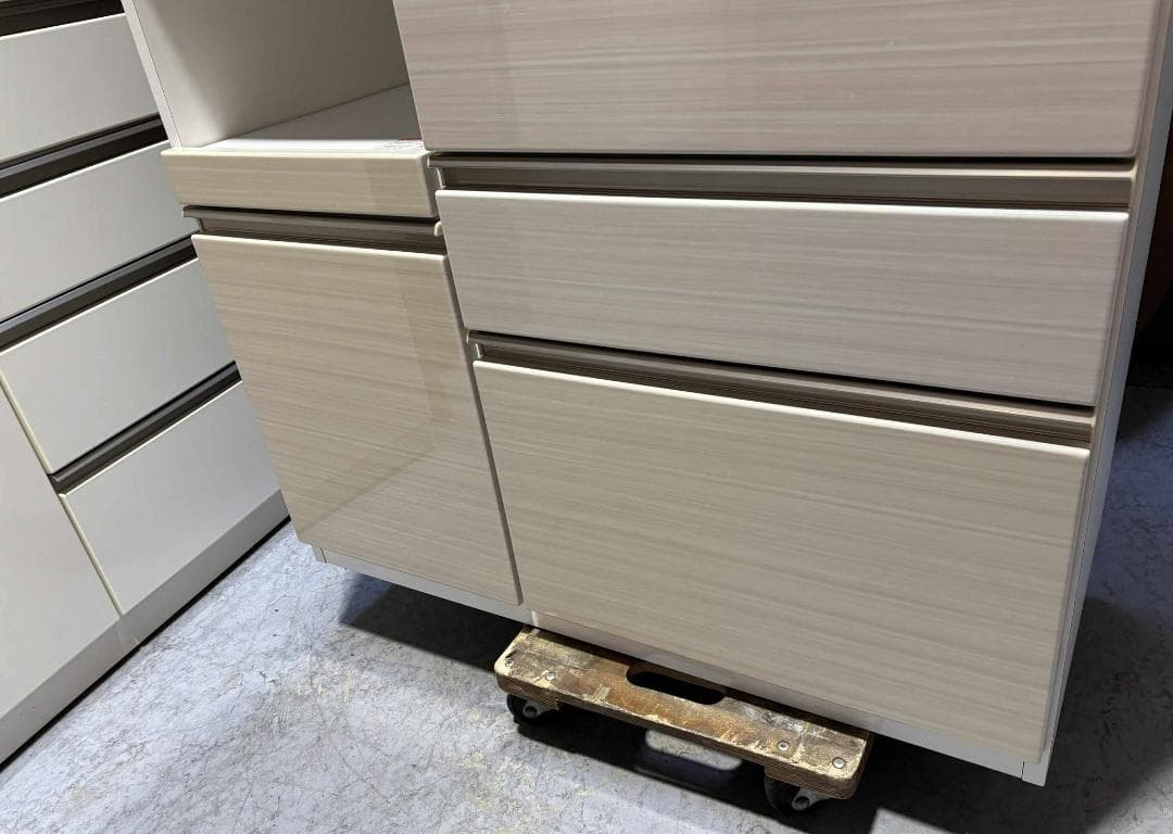 NITORI ポスティアシリーズ 幅105cmキッチンボード、食器棚、Used