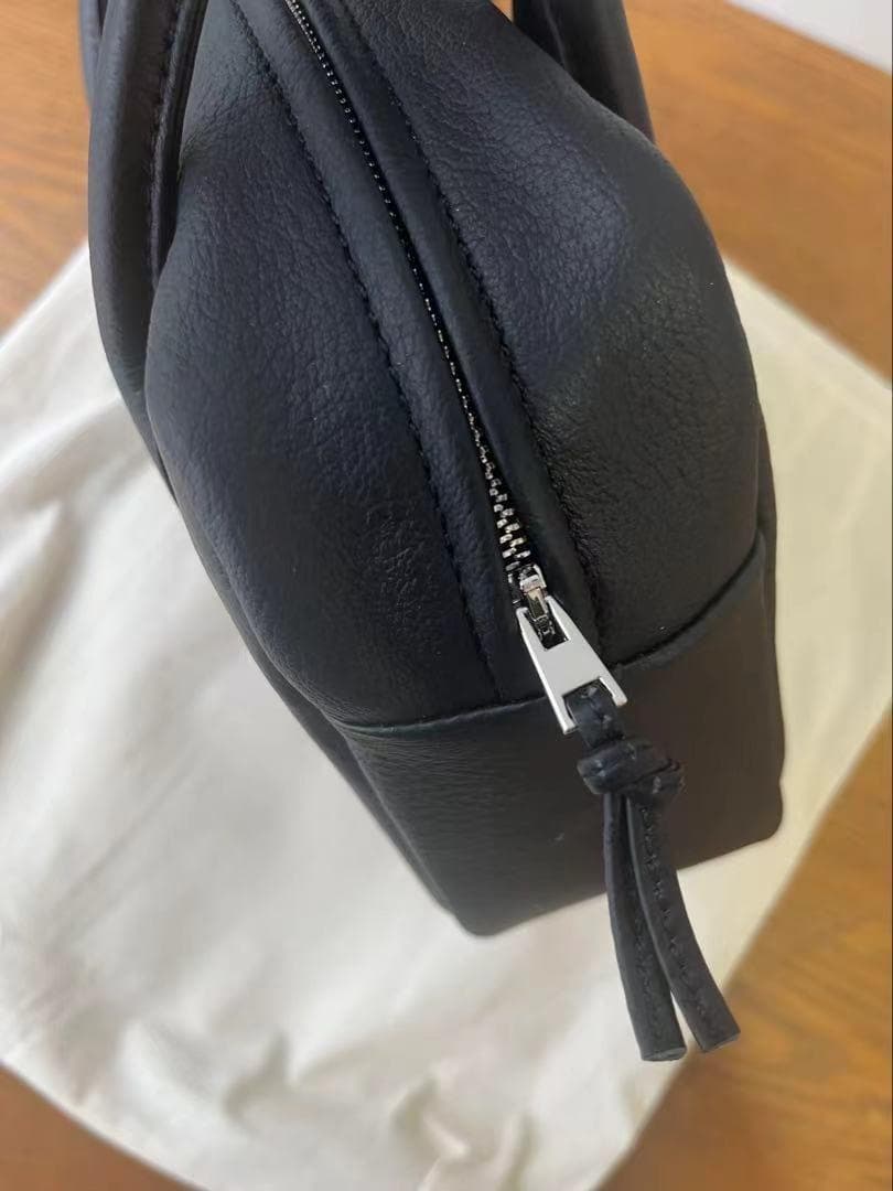 新品Aeta SQUARE BOSTON ロング ハンドル バッグ 黒