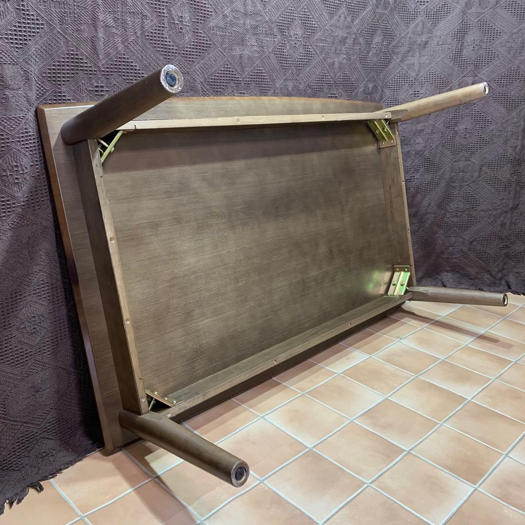 【美品】ボート形（船形・トノー型）120cm幅 テーブル ウォールナット突板材