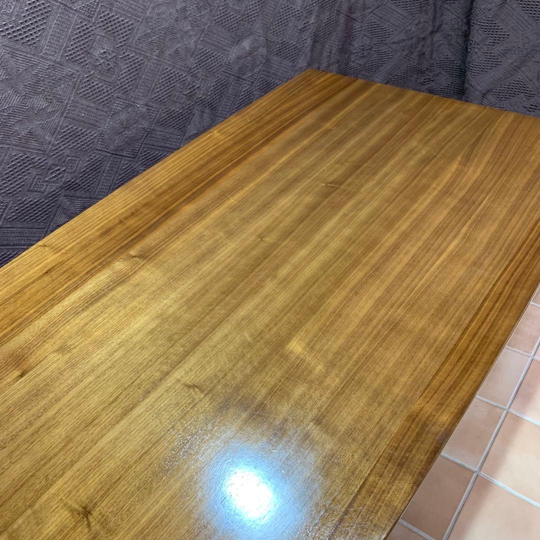 【美品】ボート形（船形・トノー型）120cm幅 テーブル ウォールナット突板材