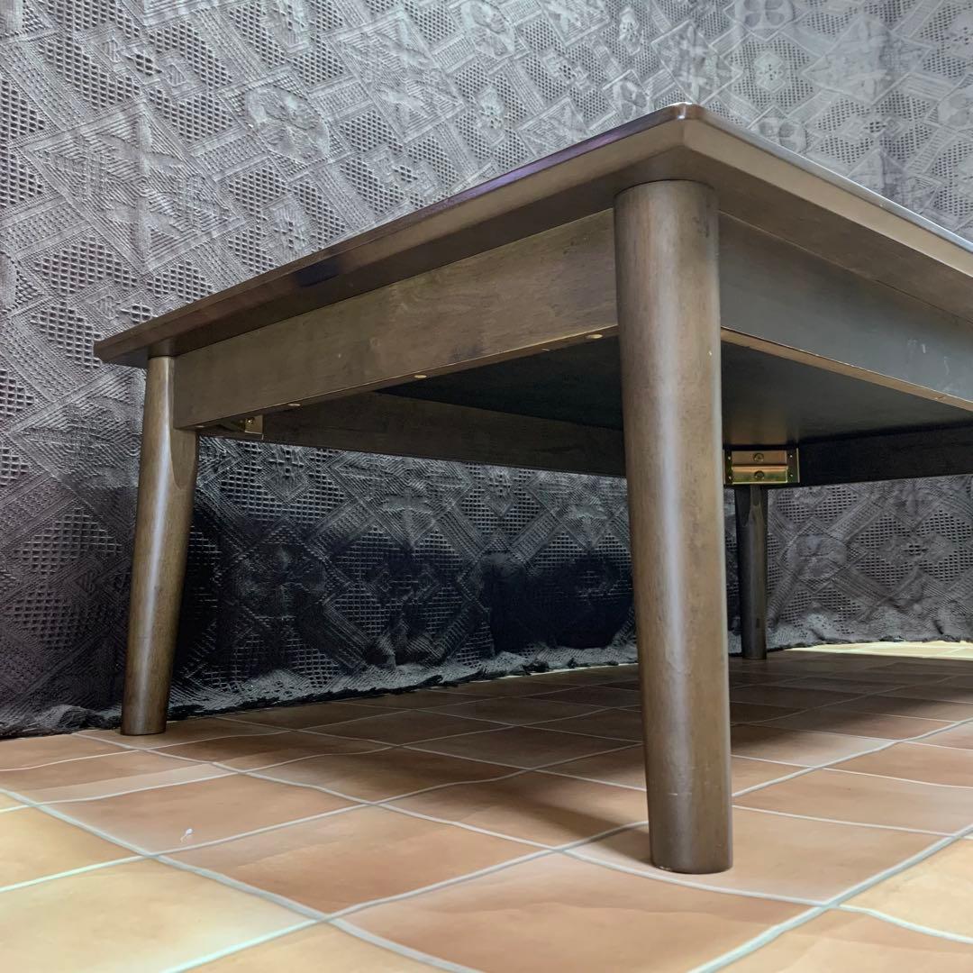 【美品】ボート形（船形・トノー型）120cm幅 テーブル ウォールナット突板材