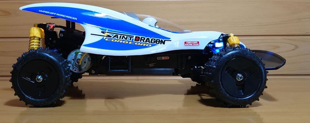 タミヤLEDセイントドラゴン＆三和プロポ＆バッテリー充電器・完成未走行品セット