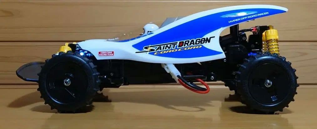 タミヤLEDセイントドラゴン＆三和プロポ＆バッテリー充電器・完成未走行品セット