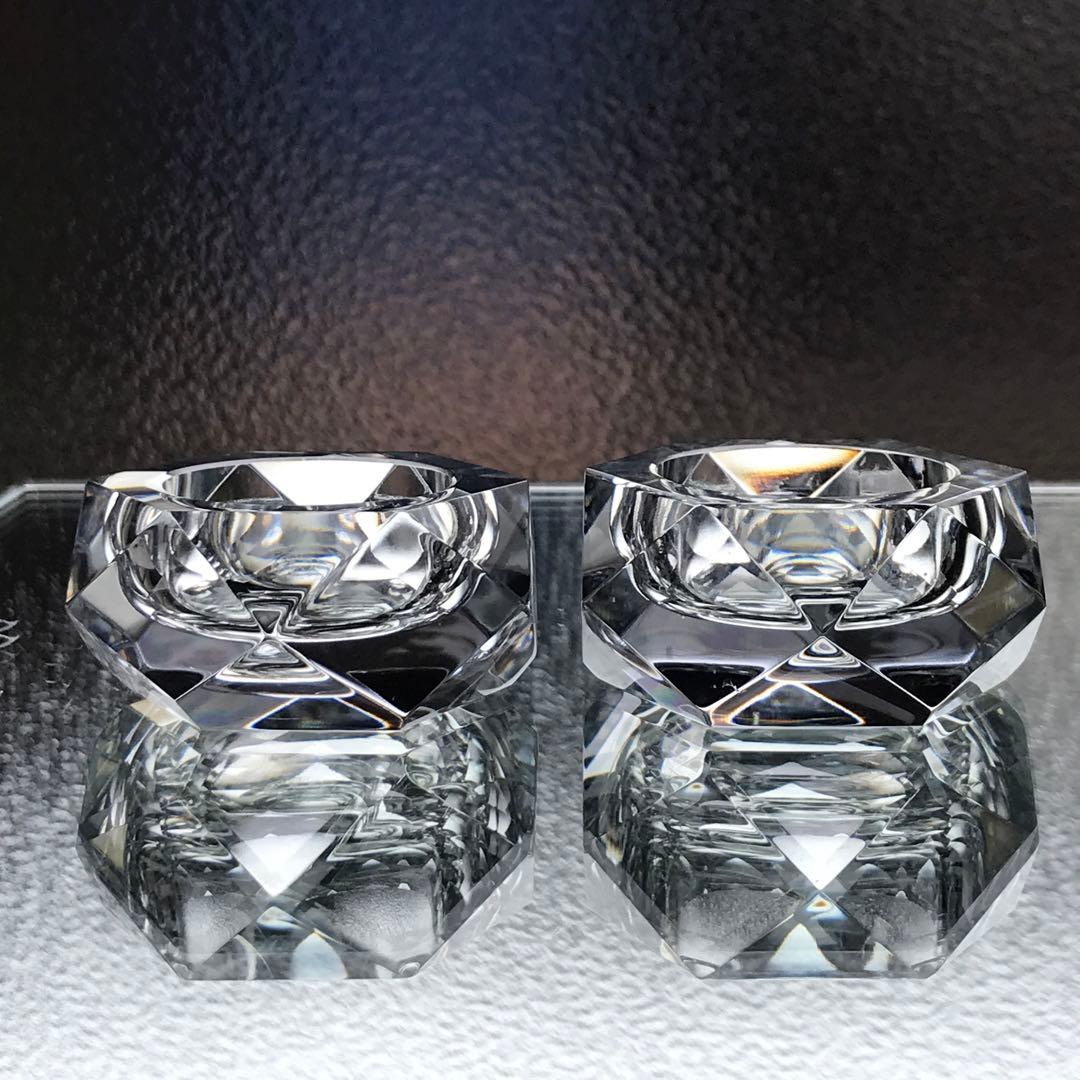 激レア♪オールドバカラBACCARATソルトセラー美しい鏡台座付き★塩胡椒入れ★