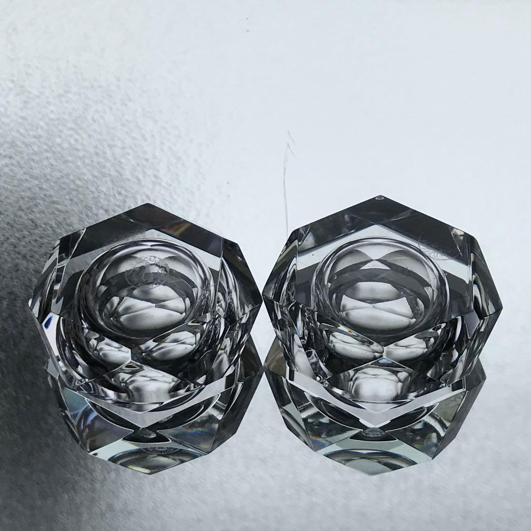 激レア♪オールドバカラBACCARATソルトセラー美しい鏡台座付き★塩胡椒入れ★