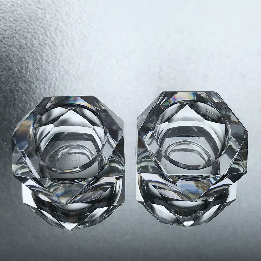 激レア♪オールドバカラBACCARATソルトセラー美しい鏡台座付き★塩胡椒入れ★