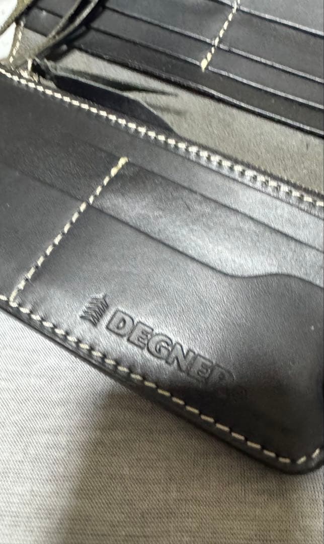 デグナー製編み込みデザイン黒長財布とワンオフ制作ホルスター