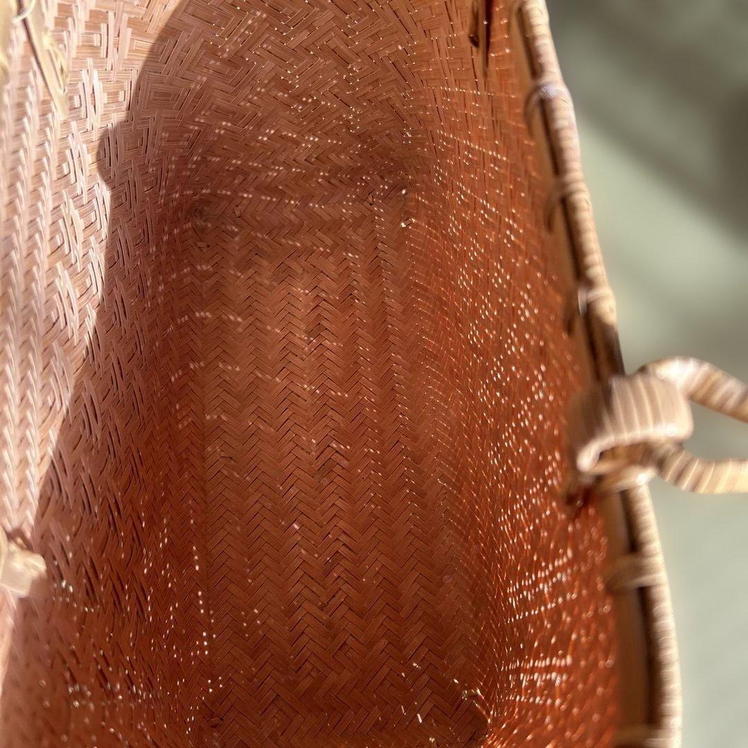 たけ編み込みバック　地元の竹で作成　とっても素敵です
