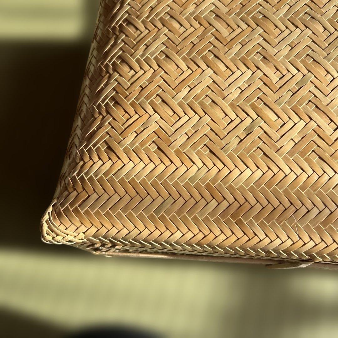 たけ編み込みバック　地元の竹で作成　とっても素敵です