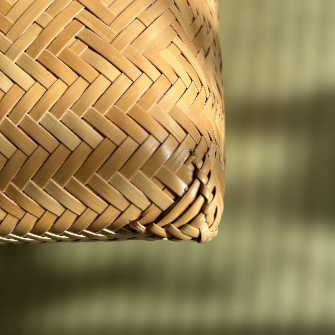 たけ編み込みバック　地元の竹で作成　とっても素敵です