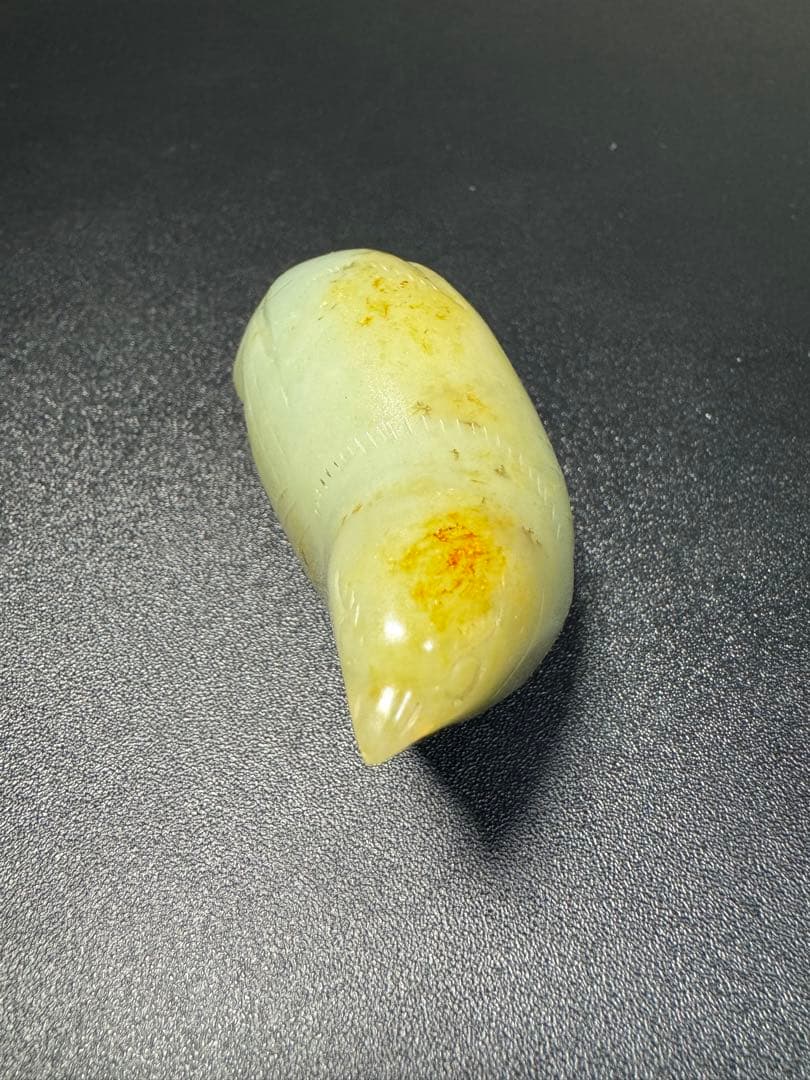 鳥漢時代 和田玉 紋彫り件 時代物 中国古美術 本玉 置物 古玩 旧家蔵出し