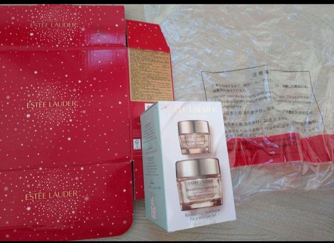 新品2点セット免税店エスティローダーシュープリームプラスクリーム&アイバーム