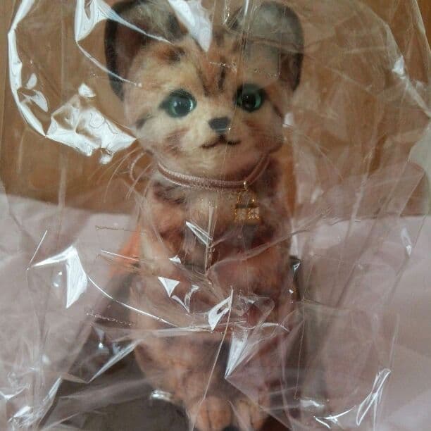 ハンドメイド☆羊毛ぬいぐるみ☆ふわふわキジトラ猫ちゃん