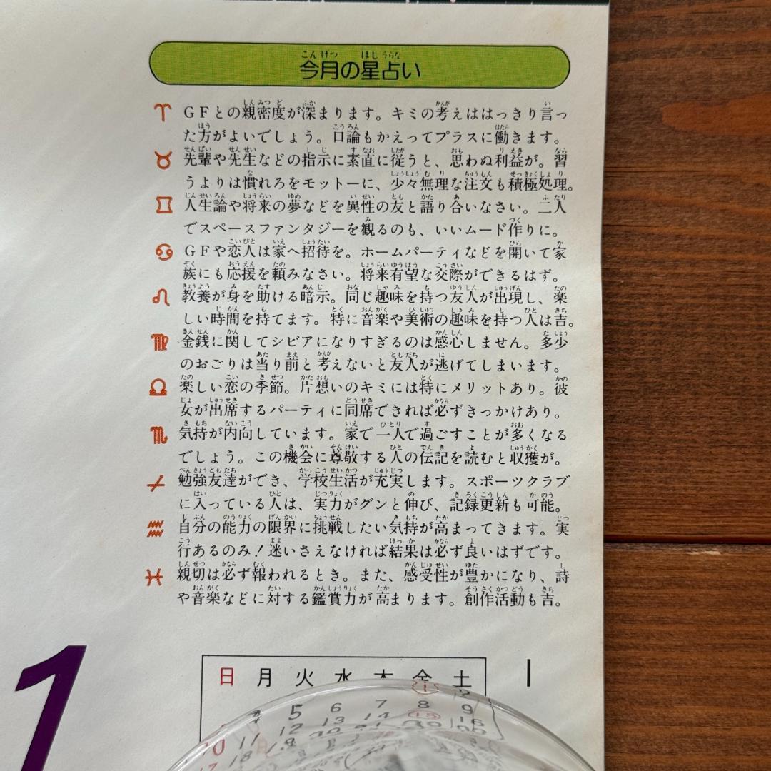 昭和レトロ 1000年女王 1982年版 星座カレンダー 松本零士 - メルカリ