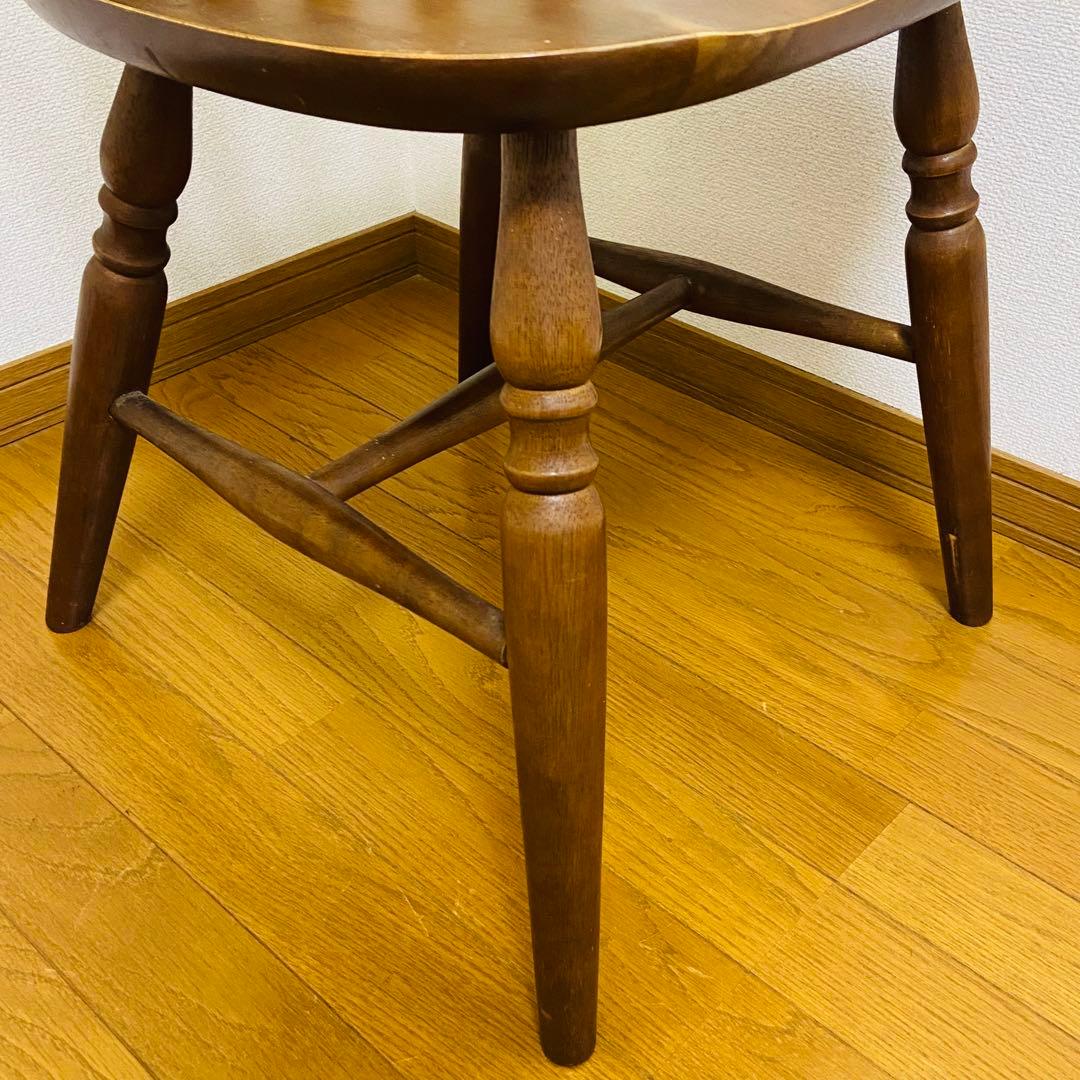 木製 アンティーク調 レトロ スピンドルバックチェア ブラウン　ダイニング　椅子