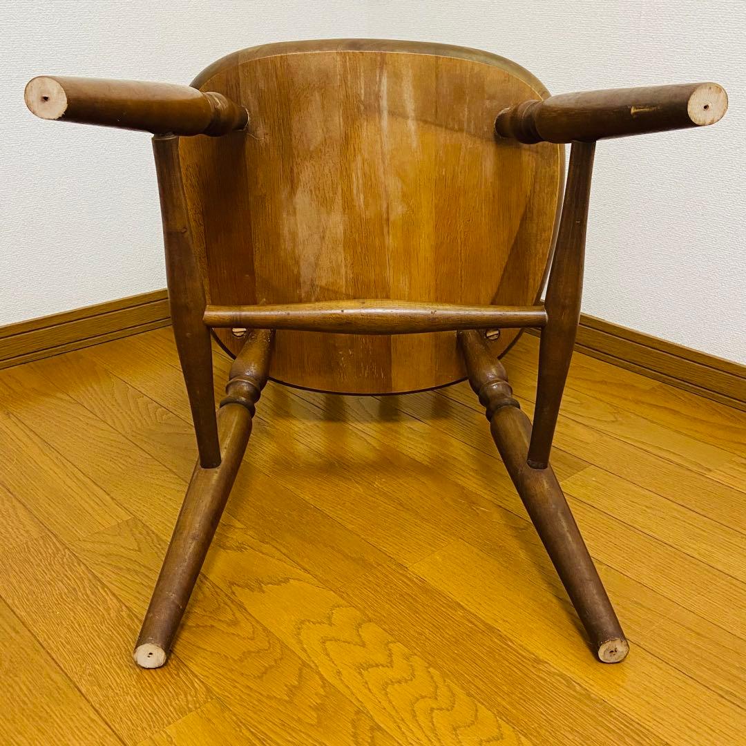 木製 アンティーク調 レトロ スピンドルバックチェア ブラウン　ダイニング　椅子