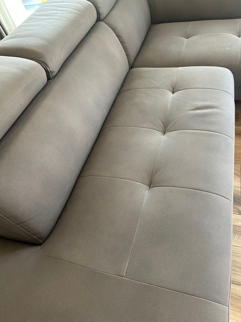 クラベス　茶色　L字ソファ、コーナーソファ、4〜５人掛けソファ、引き取り限定‼︎