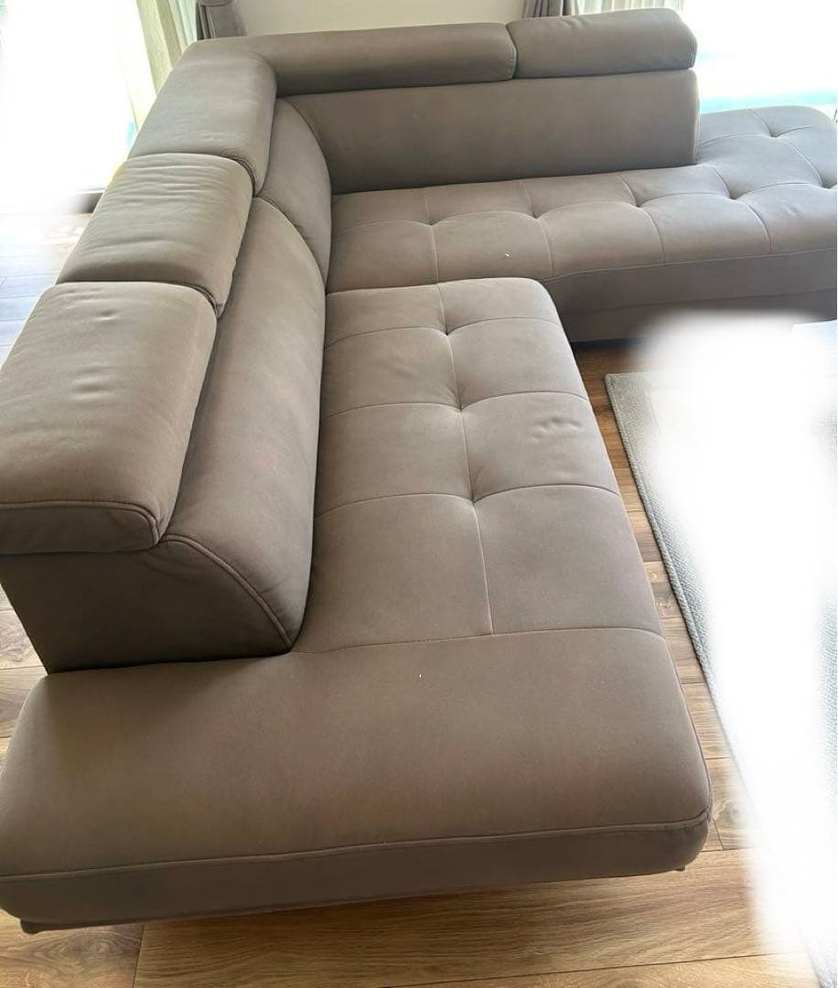 クラベス　茶色　L字ソファ、コーナーソファ、4〜５人掛けソファ、引き取り限定‼︎