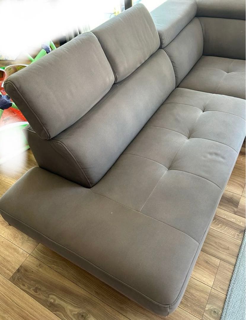 クラベス　茶色　L字ソファ、コーナーソファ、4〜５人掛けソファ、引き取り限定‼︎