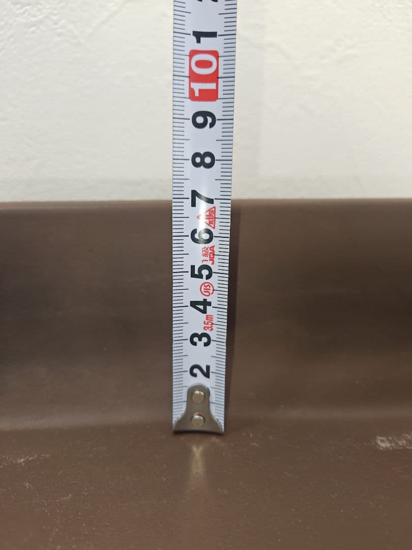 ブラウンの陶器製長方角形盆栽鉢 約32cm×23.5cm×8.7cm　落款　宝泉