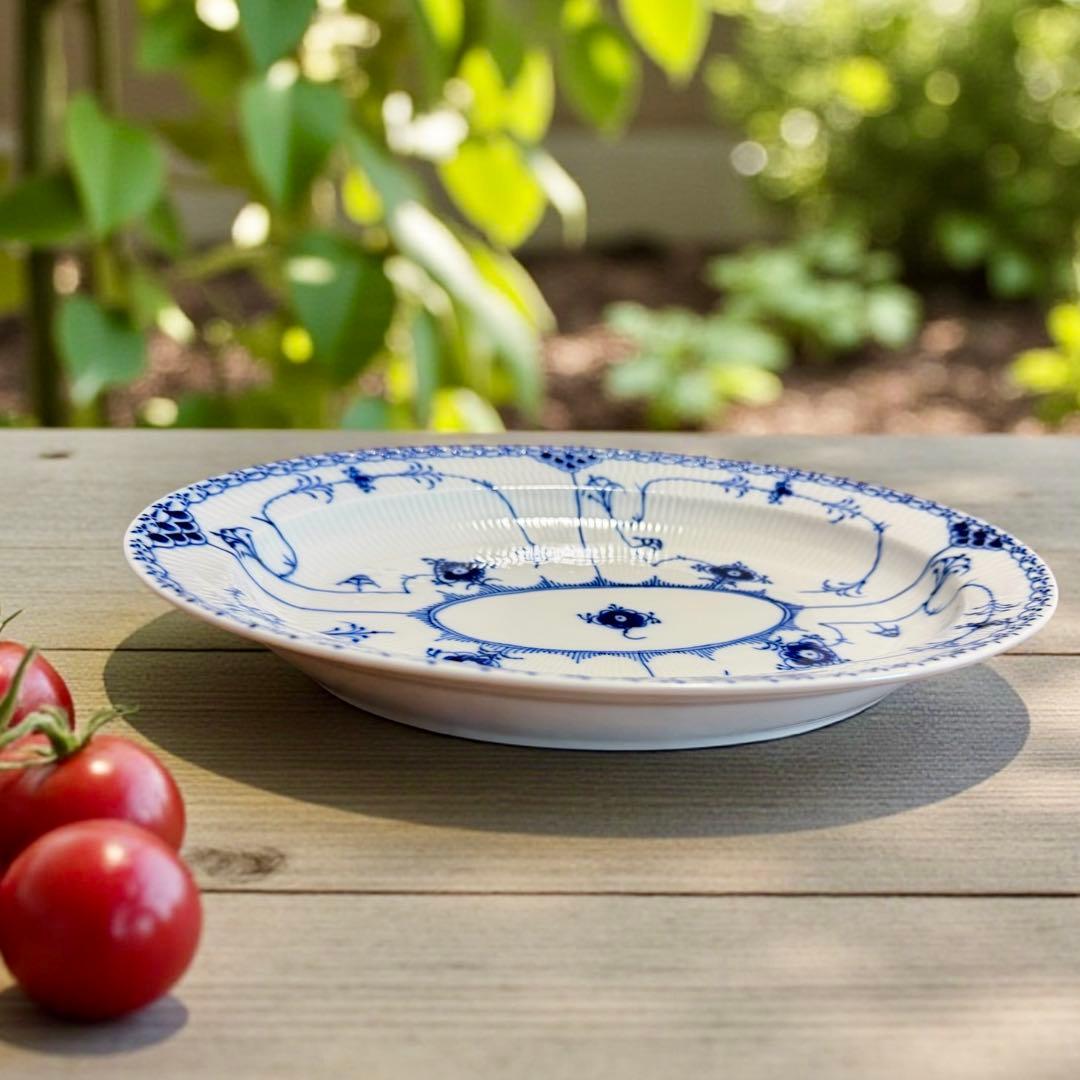 ロイヤルコペンハーゲン ブルーフルーテッド ハーフレース オーバルプレート 大皿