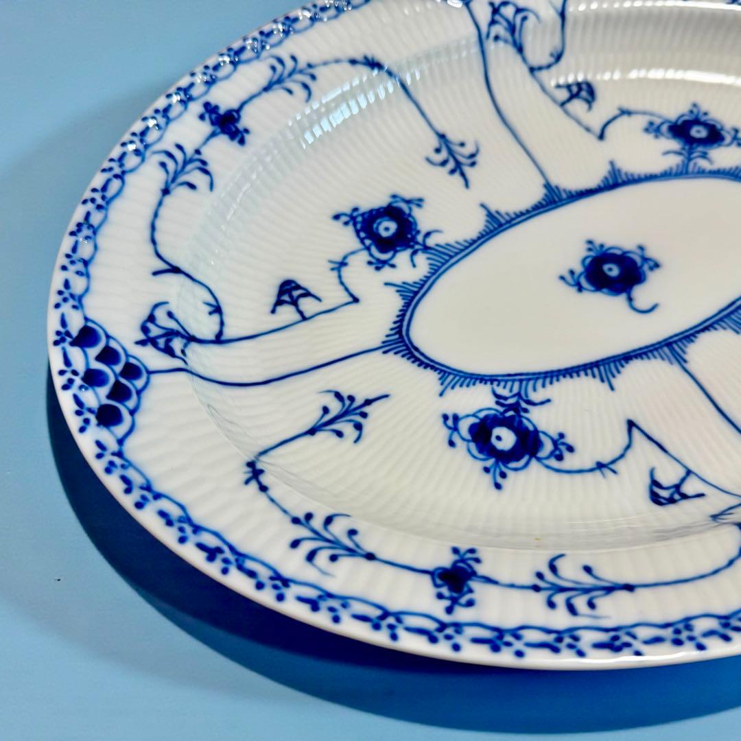 ロイヤルコペンハーゲン ブルーフルーテッド ハーフレース オーバルプレート 大皿