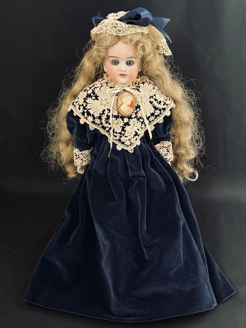 Germany刻印 44㎝ アンティークビスクドール ロングヘア 難あり - メルカリ