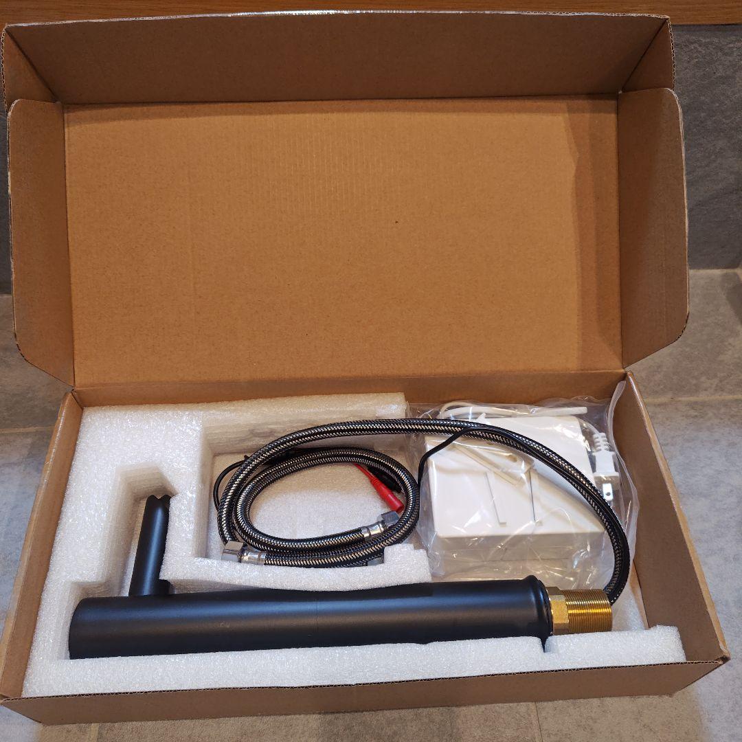 センサー水栓 ブラック 電池式 自動水栓