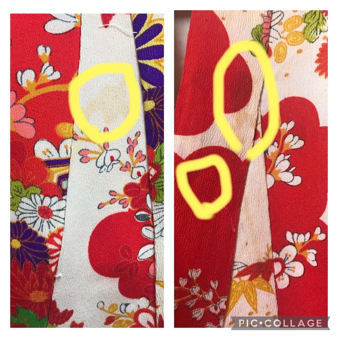 七五三3歳　女の子着物セット　正絹　アンティーク　袖付き羽織　個性的❤️