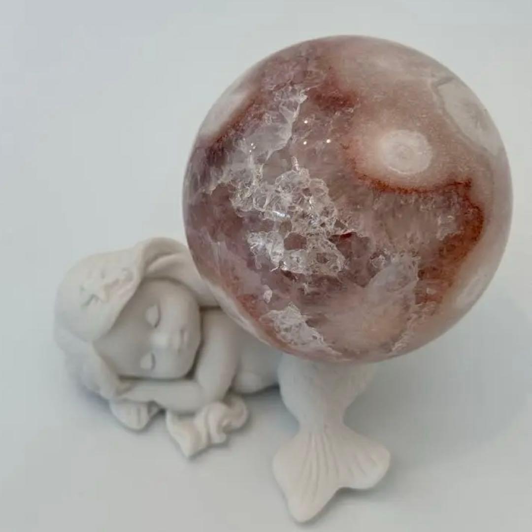 高品質ピンクアメジスト　BIGスフィア　レース　65.76mm