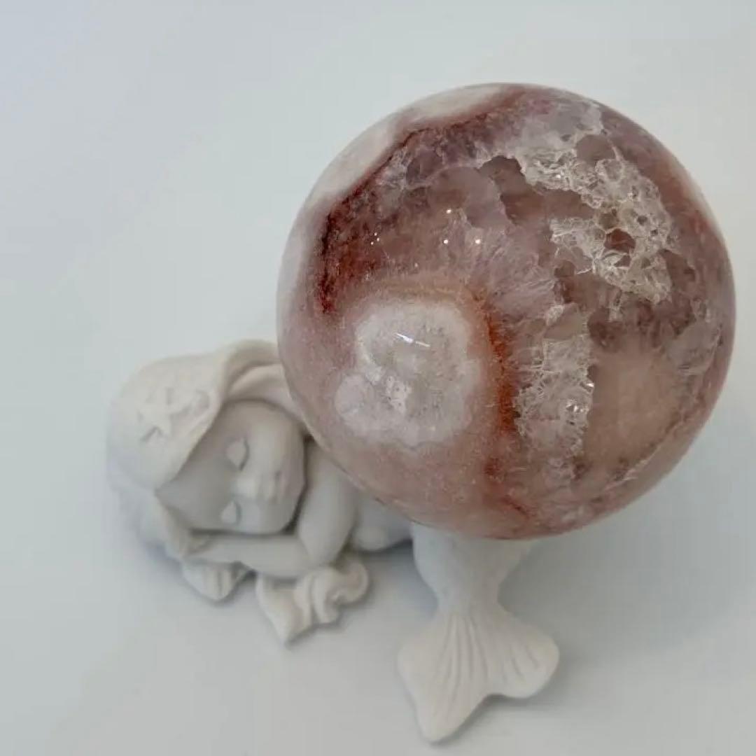 高品質ピンクアメジスト　BIGスフィア　レース　65.76mm