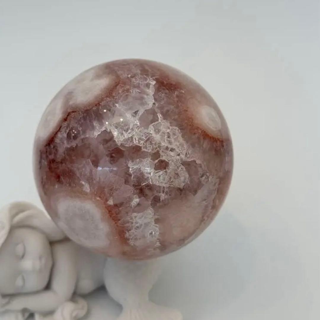 高品質ピンクアメジスト　BIGスフィア　レース　65.76mm