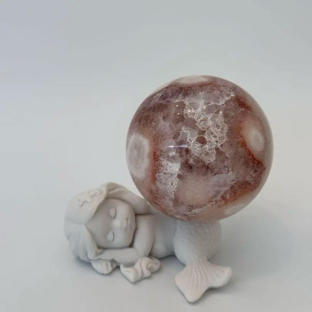 高品質ピンクアメジスト　BIGスフィア　レース　65.76mm