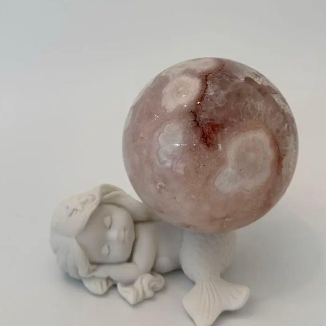 高品質ピンクアメジスト　BIGスフィア　レース　65.76mm