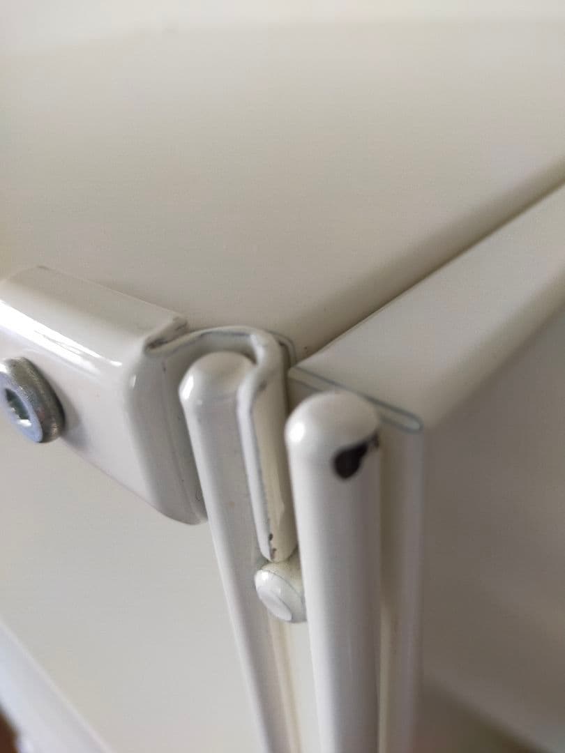 無印良品スチールユニットシェルフ・中・ライトグレー（追加棚2枚＋サイドパネル付）