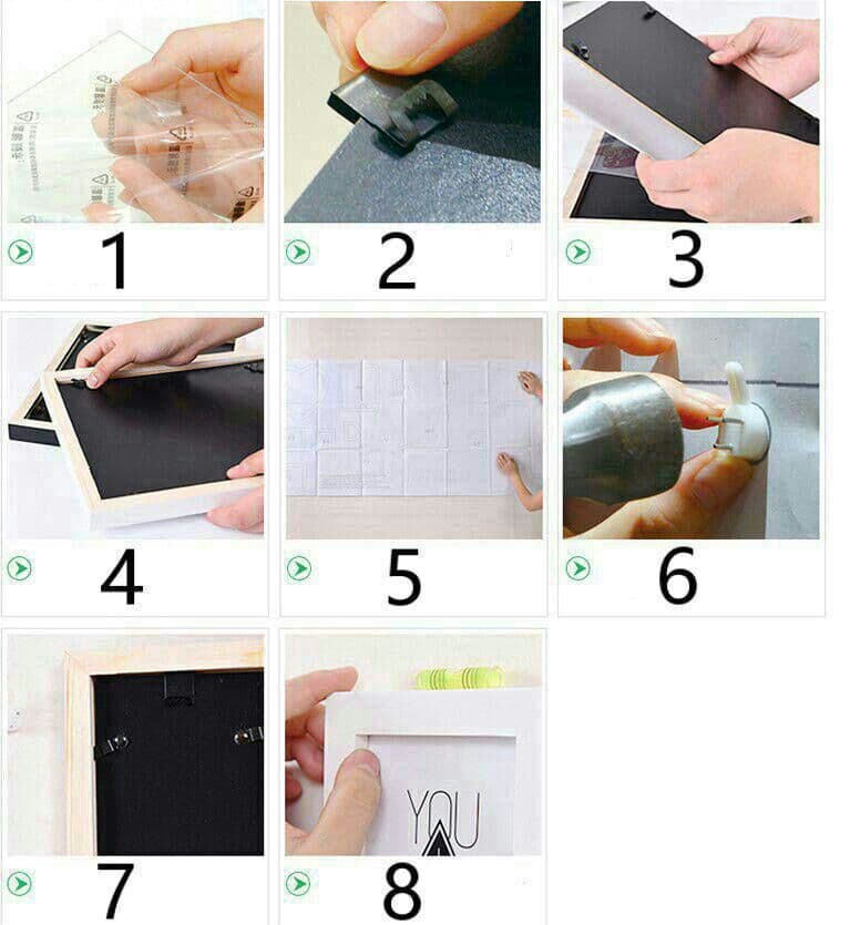 北欧の写真の壁は穴の客間の額縁を免除して壁の組合せを掛けます436