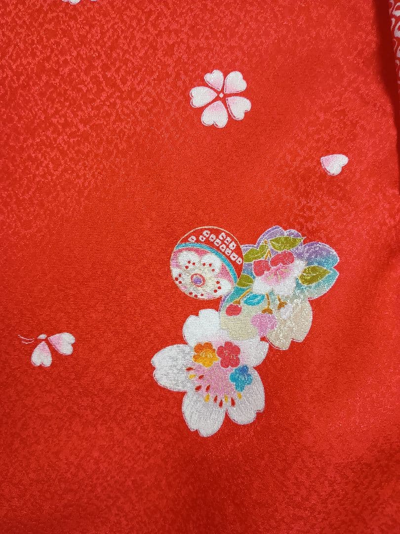 ３歳　着物被布セット　長襦袢、草履、巾着、足袋付き