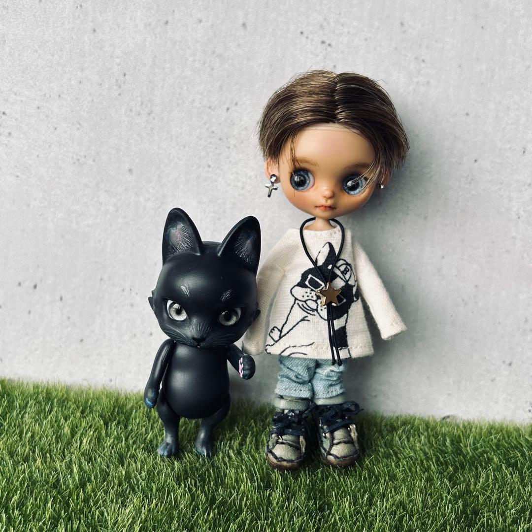 プチブライスカスタム おさかな☆ドール ボーイ＆黒キツネ