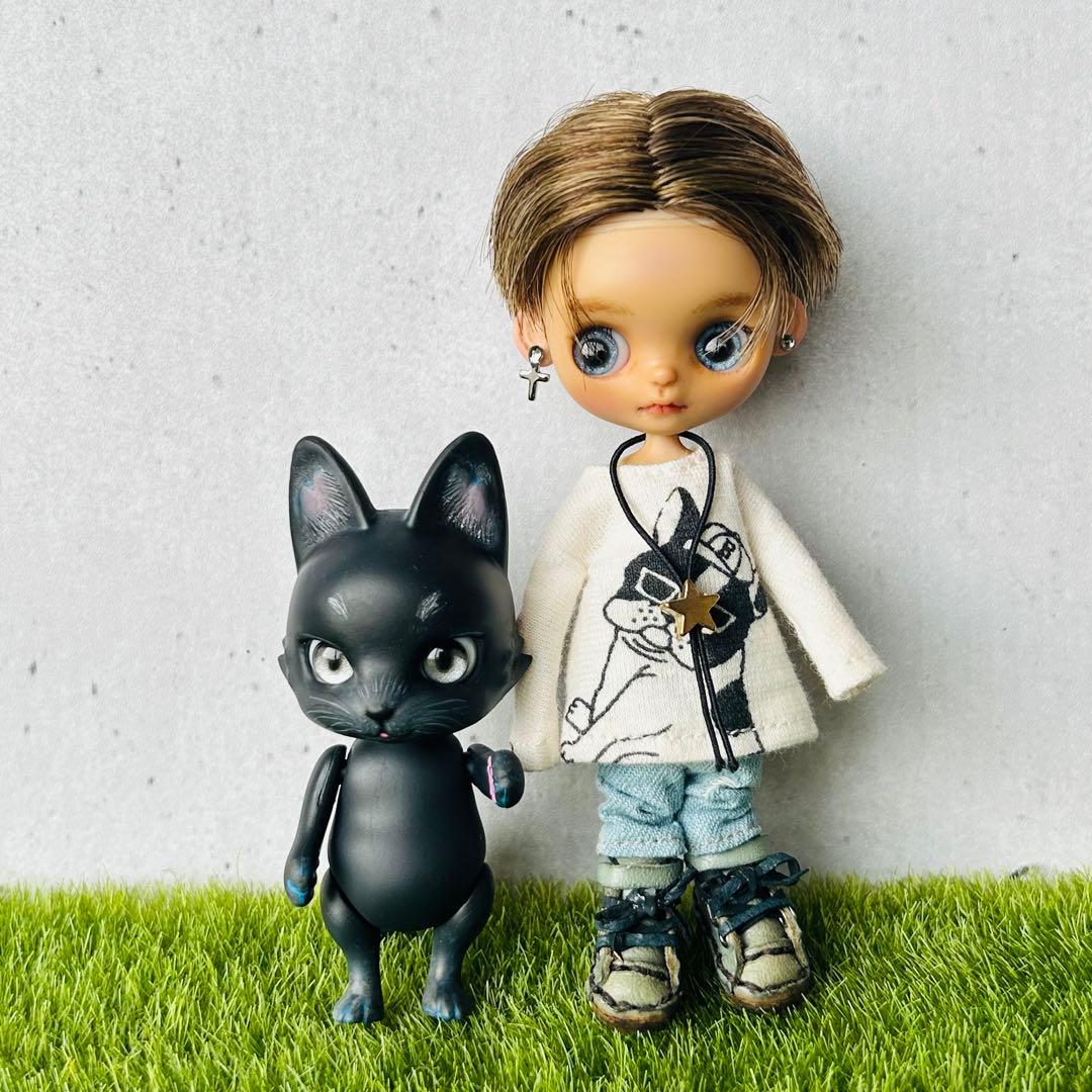 プチブライスカスタム おさかな☆ドール ボーイ＆黒キツネ