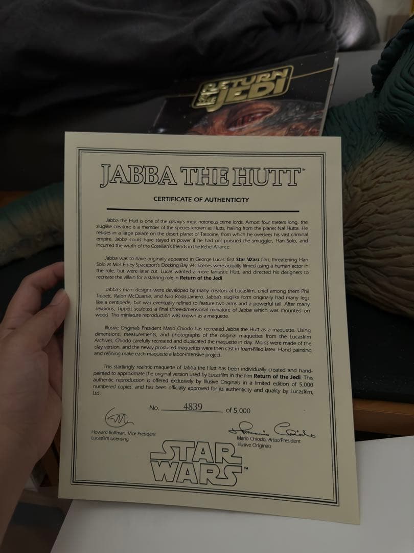 スターウォーズ Jabba the hutt フィギュア 等身大フィギュア