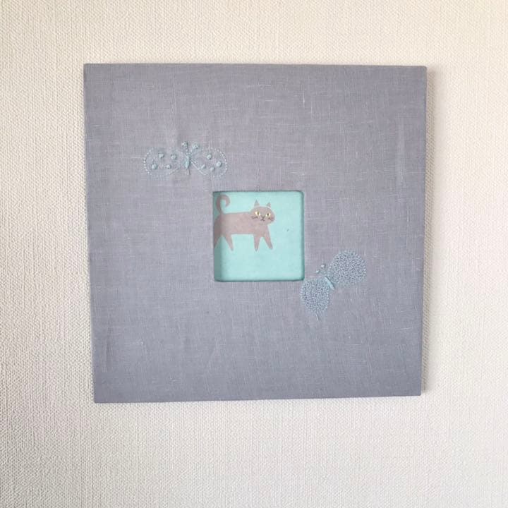 ファブリック　フォトフレーム　ちょうちょ