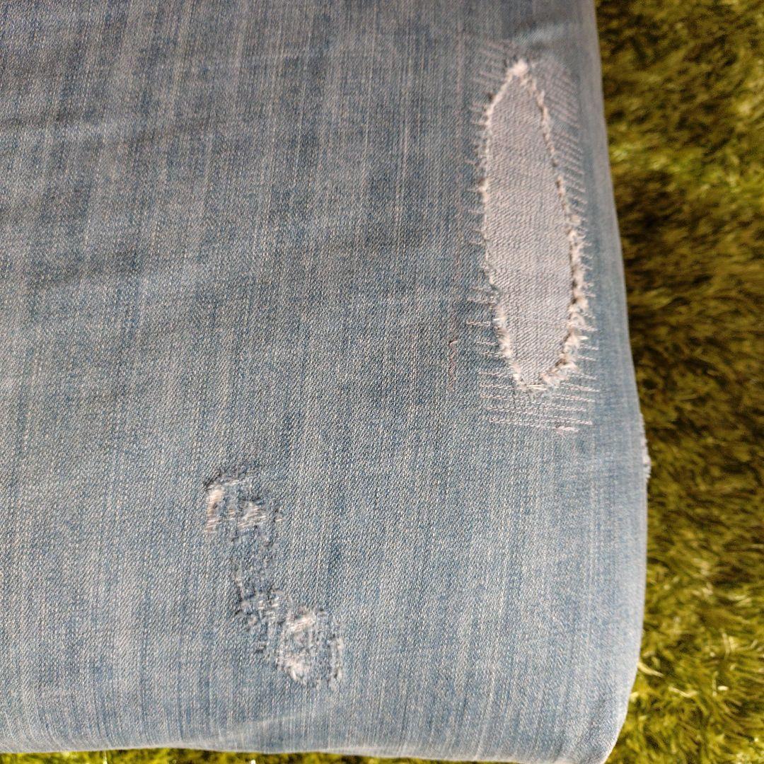 ロデチェア　ダメージデニムカバー １人掛けチェア　リクライニング