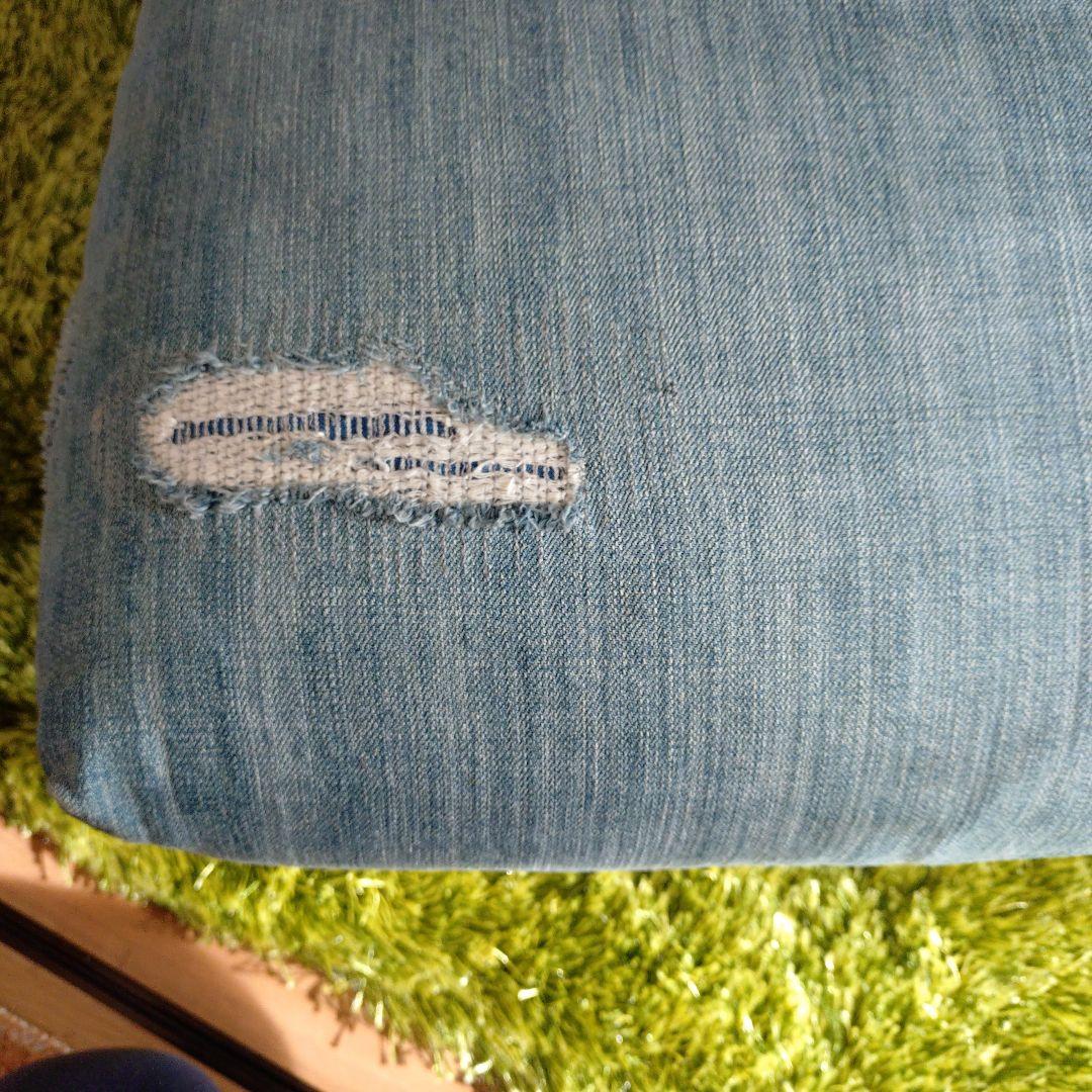 ロデチェア　ダメージデニムカバー １人掛けチェア　リクライニング