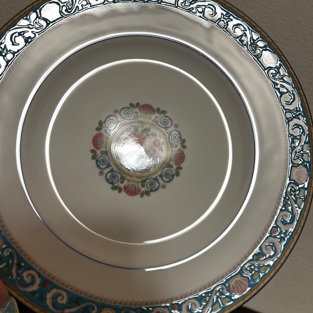 ウェッジウッド　ラニーミード　ターコイズ　デザートプレート　20.5cm