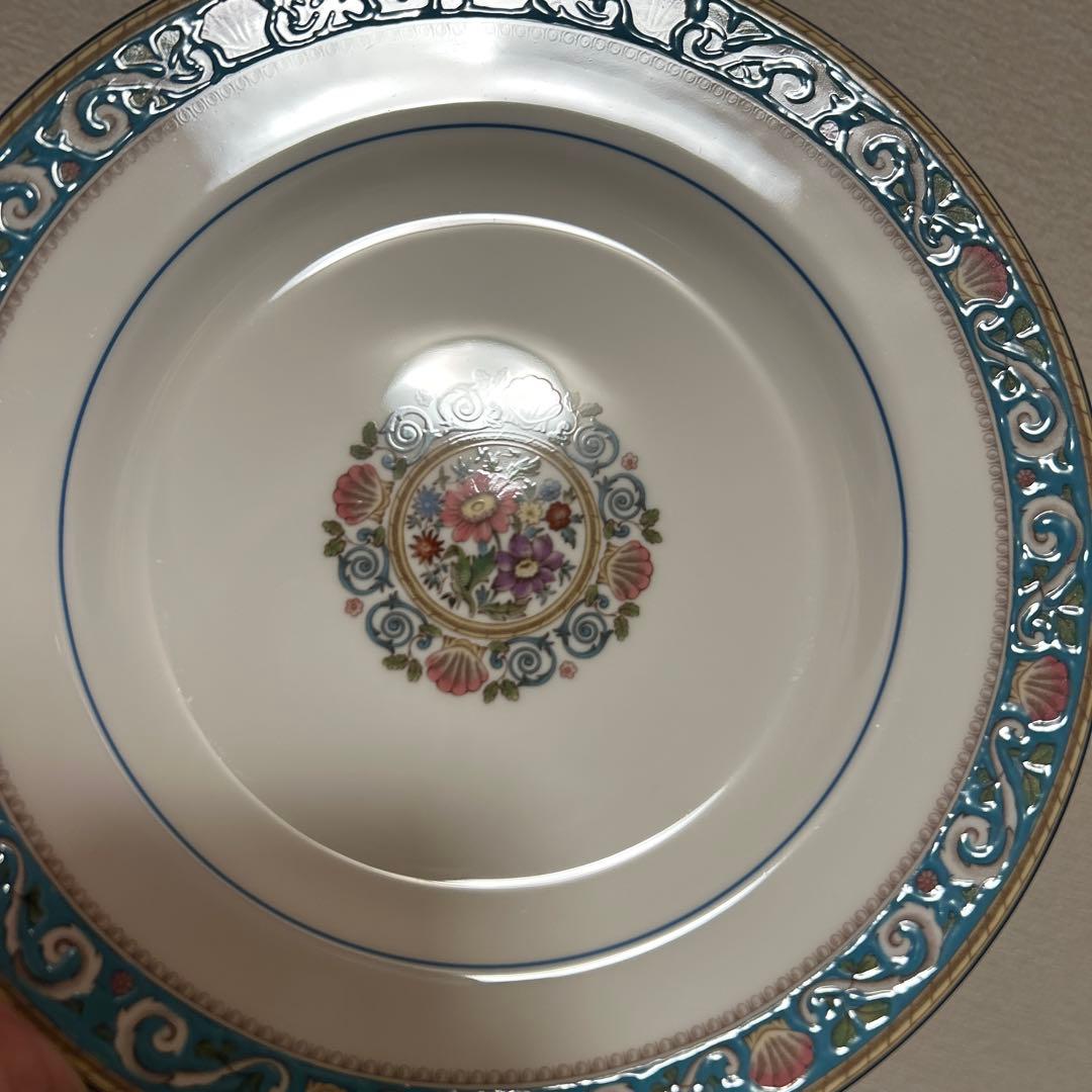 ウェッジウッド　ラニーミード　ターコイズ　デザートプレート　20.5cm