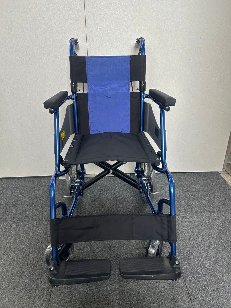 キャリカル PMS-2BU 介助用 ブルー 車椅子 軽量 コンパクト
