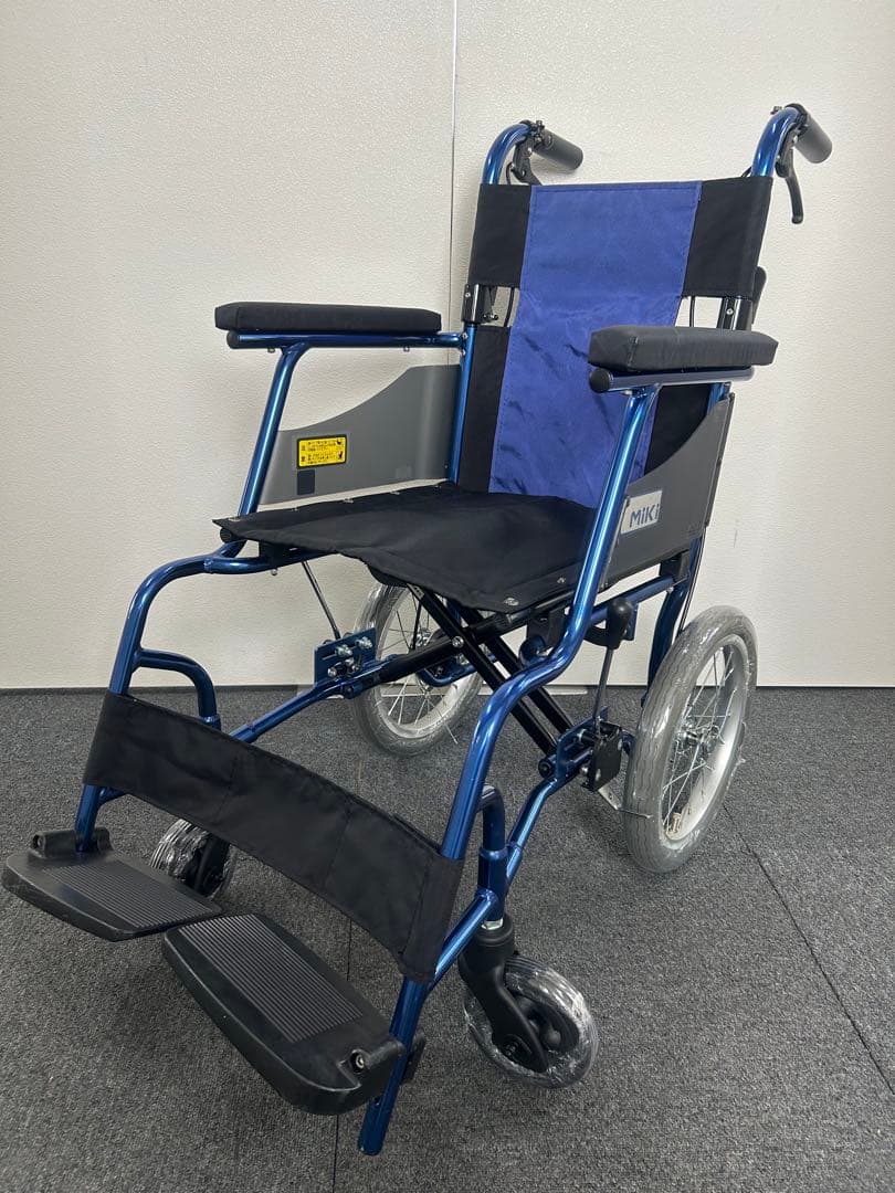 キャリカル PMS-2BU 介助用 ブルー 車椅子 軽量 コンパクト