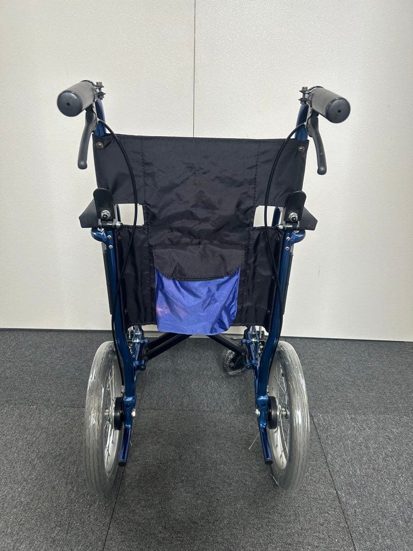 キャリカル PMS-2BU 介助用 ブルー 車椅子 軽量 コンパクト