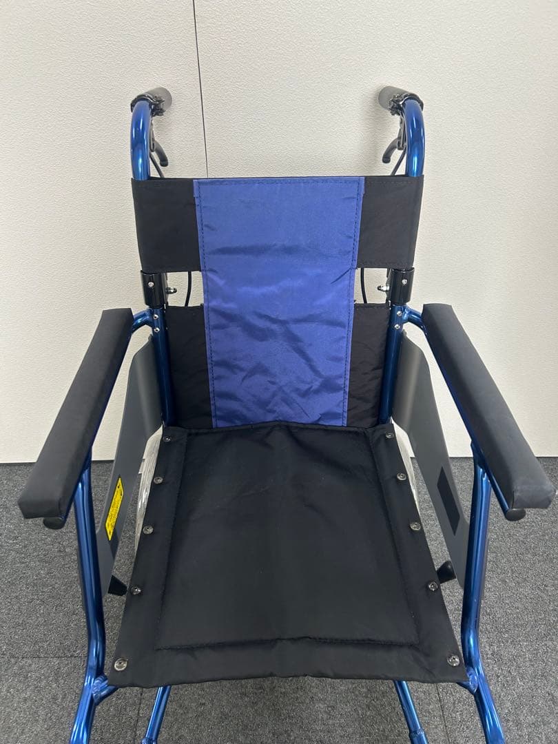 キャリカル PMS-2BU 介助用 ブルー 車椅子 軽量 コンパクト
